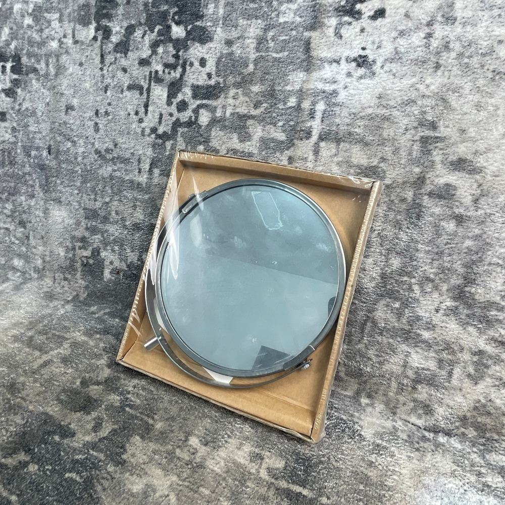 IKEA Frack Wall Mount Accordion Mirror Stainless Steel Round Magnifying Makeup